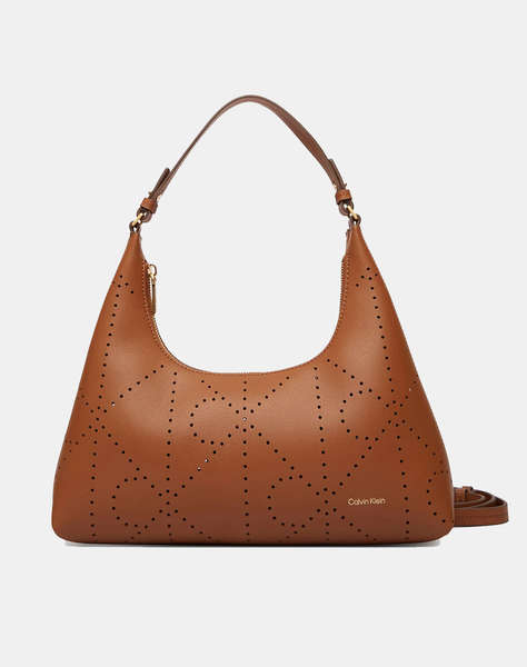 CALVIN KLEIN JEANS EMBLEM AOP PERFOR LTHR BAG