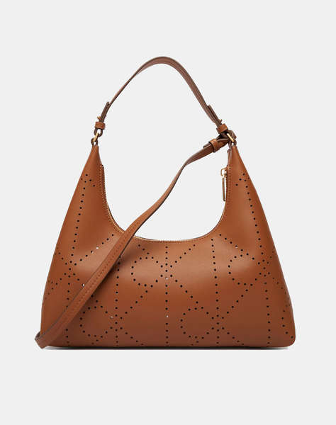 CALVIN KLEIN JEANS EMBLEM AOP PERFOR LTHR BAG