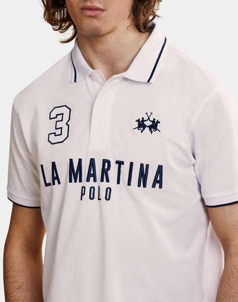 LA MARTINA BLOUSE POLO ΚΜ MAN S/S POLO PIQUET STRETCH