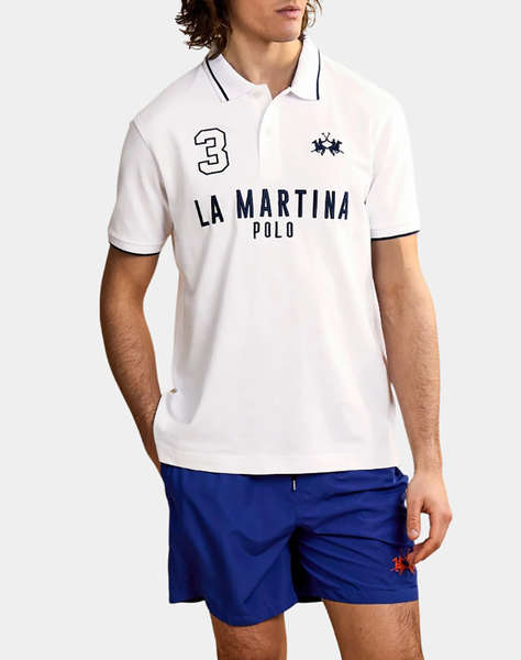 LA MARTINA BLOUSE POLO ΚΜ MAN S/S POLO PIQUET STRETCH