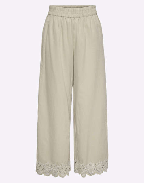 ONLY ONLPAULA TULUM EMB PULL-UP PANT NOOS WVN