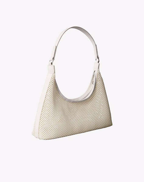 CALVIN KLEIN JEANS EMBLEM MESH SHOULDER BAG