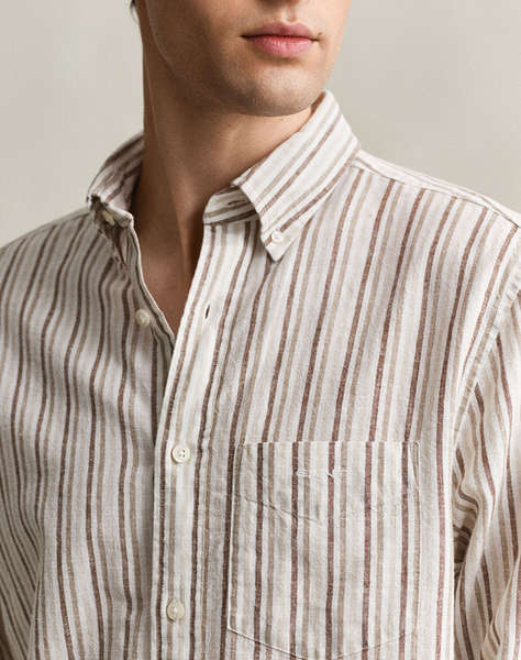 GANT РИЗА ΜΜ REG COTTON LINEN STRIPE SHIRT