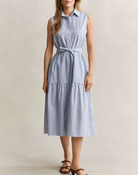 GANT DRESS STRIPE CTN SLEEVELESS DRESS