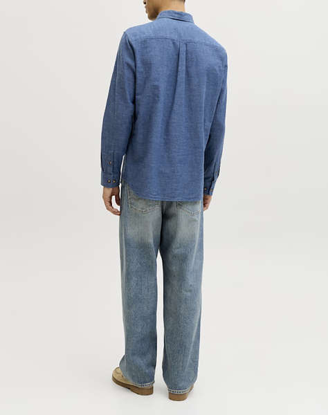 JACK&JONES JJESUMMER LINEN BLEND SHIRT L/S SN