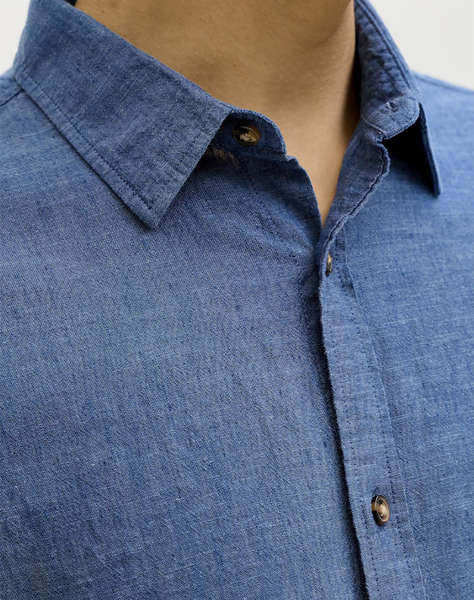 JACK&JONES JJESUMMER LINEN BLEND SHIRT L/S SN