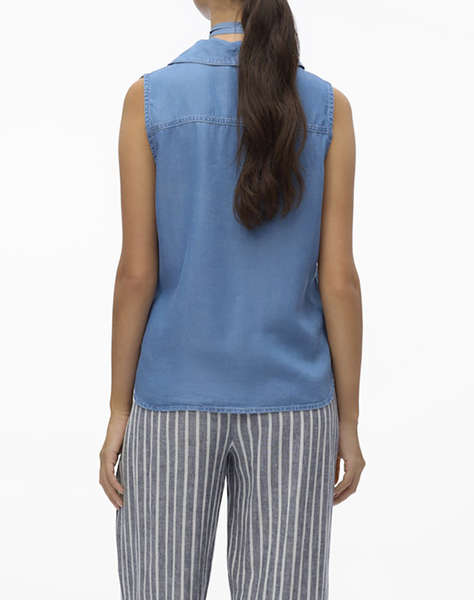 VERO MODA VMHARPER SL COLLAR SHORT TENCEL TOP GA