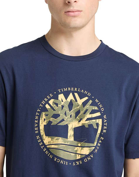 TIMBERLAND Tree Logo Lake House Graphic Tee
