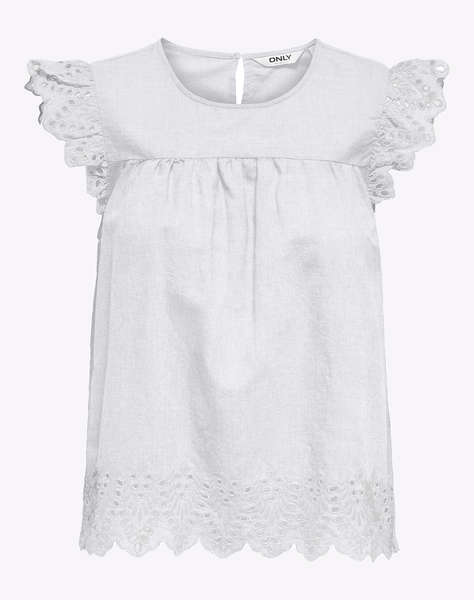 ONLY ONLTULUM EMB S/S TOP WVN
