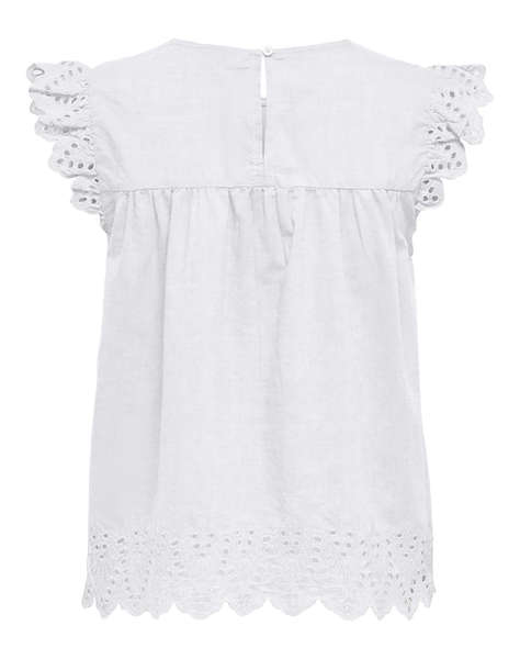 ONLY ONLTULUM EMB S/S TOP WVN
