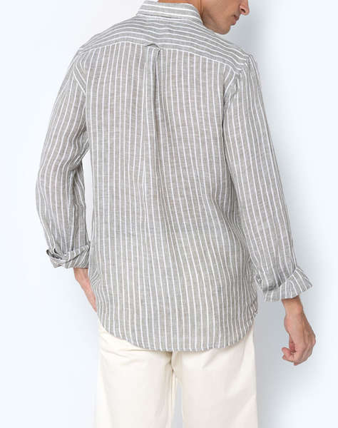 THE BOSTONIANS SHIRT ACORN LINENREGULAR FIT Stripe LINEN Button-down Regular Fit