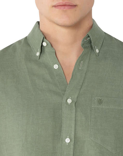 THE BOSTONIANS РИЗА REGULAR FIT Plain LINEN Button-down Regular Fit