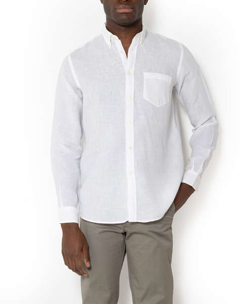 THE BOSTONIANS РИЗА REGULAR FIT Plain LINEN Button-down Regular Fit