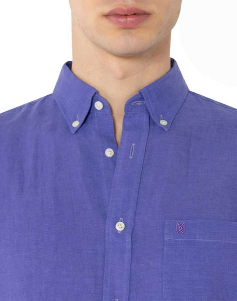 THE BOSTONIANS РИЗА REGULAR FIT Plain LINEN Button-down Regular Fit