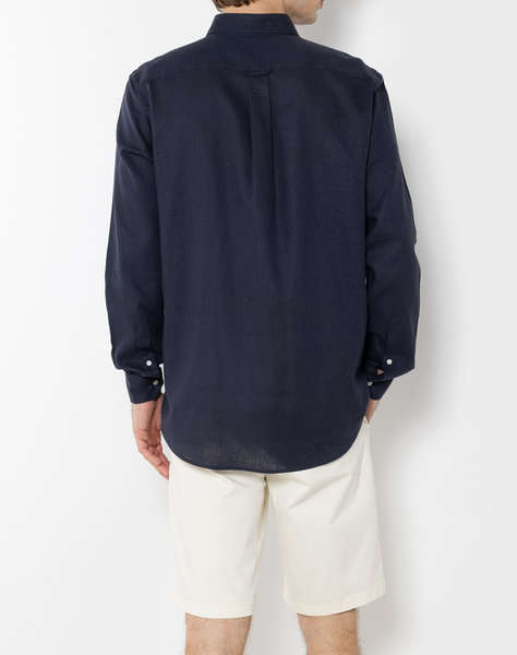 THE BOSTONIANS РИЗА REGULAR FIT Plain LINEN Button-down Regular Fit