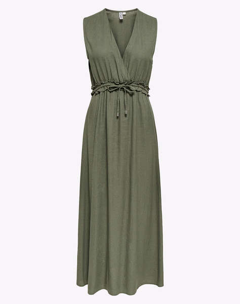 ONLY ONLGOA SL LINEN BL LONG DRESS CC PNT