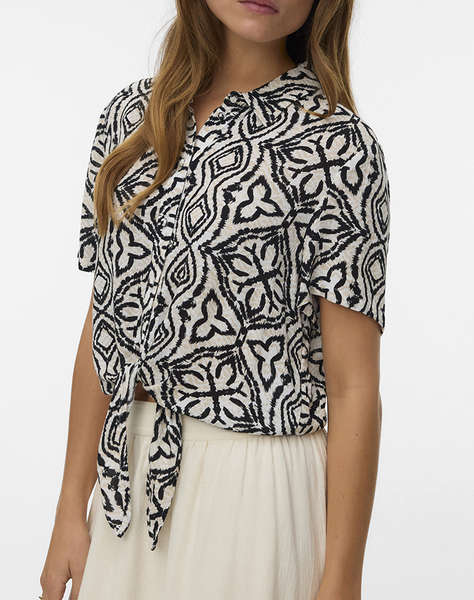 VERO MODA VMMENNY TIE SS SHIRT WVN BOO