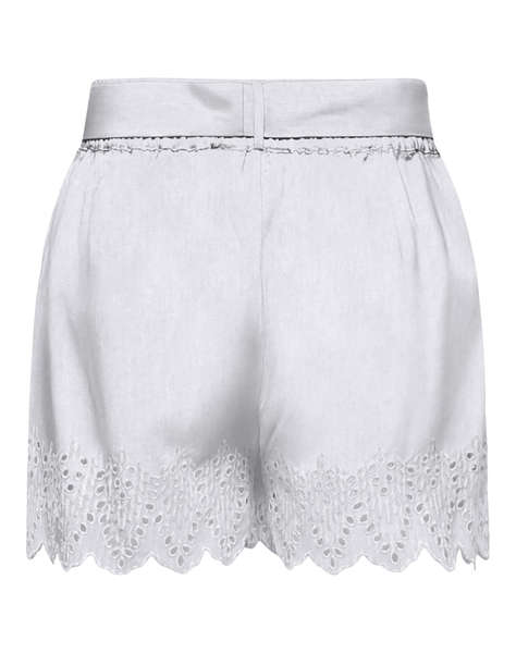 ONLY ONLTULUM EMB LOOSE BELT SHORTS WVN