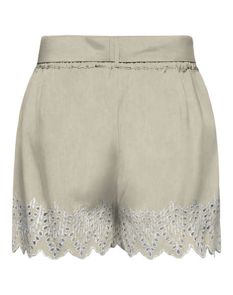 ONLY ONLTULUM EMB LOOSE BELT SHORTS WVN