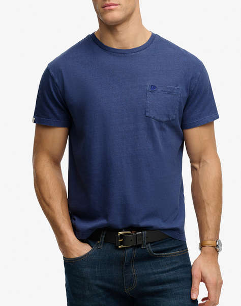 SUPERDRY D1 COTTON CLASSIC LINEN PKT TEE MEN''S BLOUSE