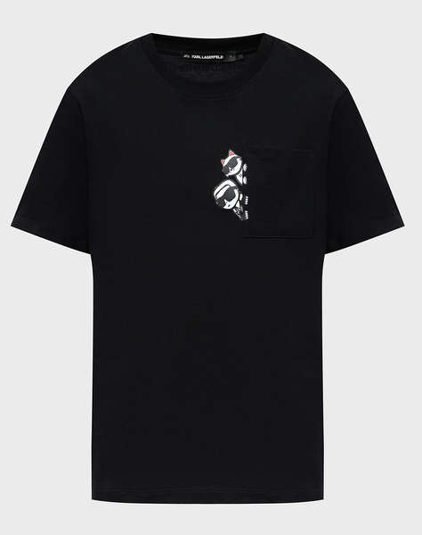 KARL LAGERFELD IKON PEEK A BOO POCKET T-SHIRT