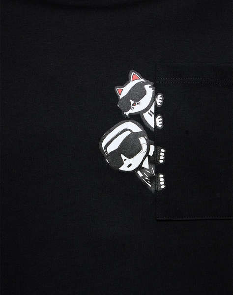 KARL LAGERFELD IKON PEEK A BOO POCKET T-SHIRT