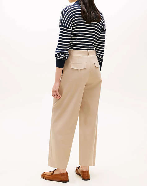 TOMMY HILFIGER COTTON BARREL PLEATED CHINO