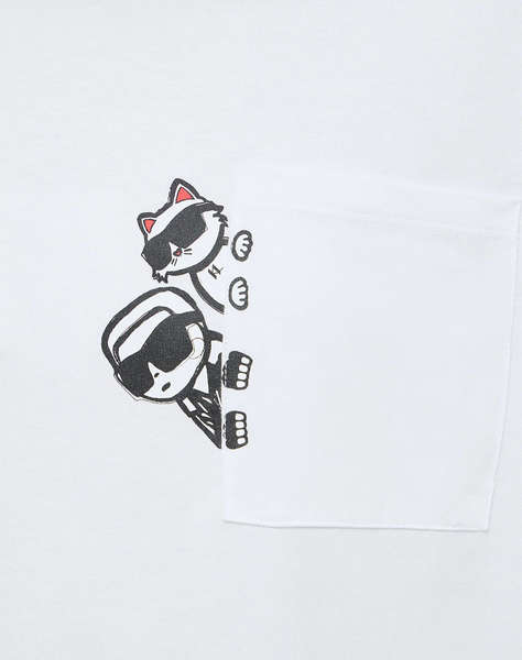 KARL LAGERFELD IKON PEEK A BOO POCKET T-SHIRT