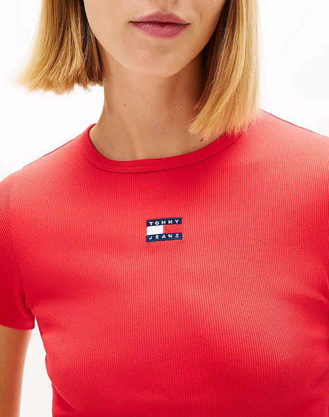 TOMMY JEANS TJW SLIM BADGE RIB TEE