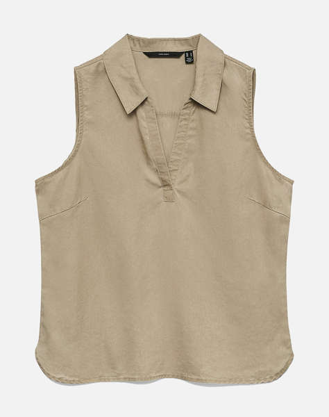 VERO MODA VMHARPER SL COLLAR SHORT TENCEL TOP GA