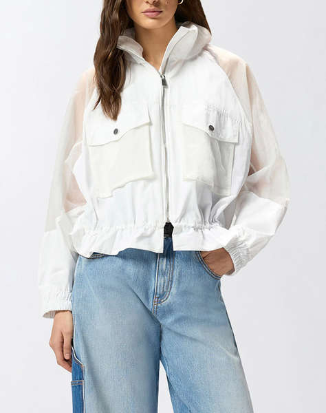 PINKO BETH BLOUSON RIPSTOP ORGANZATO