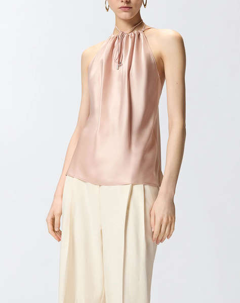 PINKO CAROTA TOP SATIN
