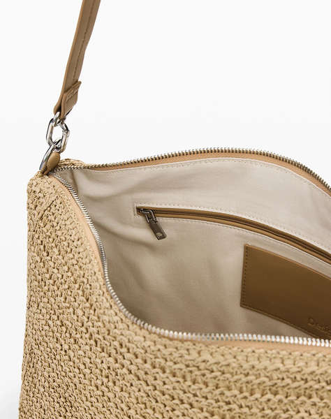 DESIGUAL BAG_HALF LOGO RAFFIA LE ДАМСКА ЧАНТА