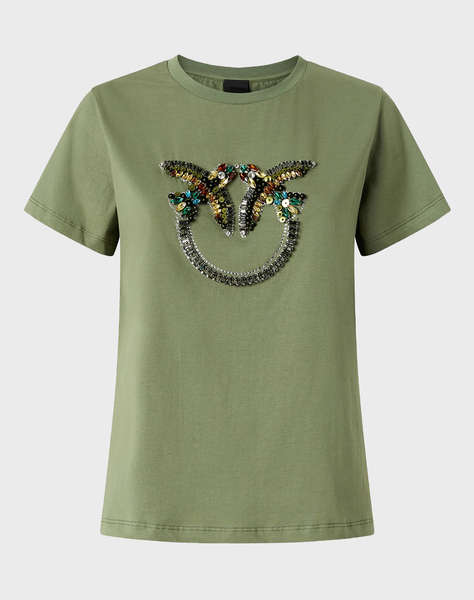 PINKO QUENTIN T-SHIRT JERSEY RICAMO
