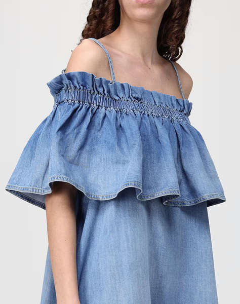 PIN CENACOLO ABITO LIGHT DENIM FLU
