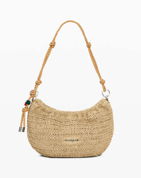 DESIGUAL BAG_HALF LOGO RAFFIA WA WOMEN''S BAG