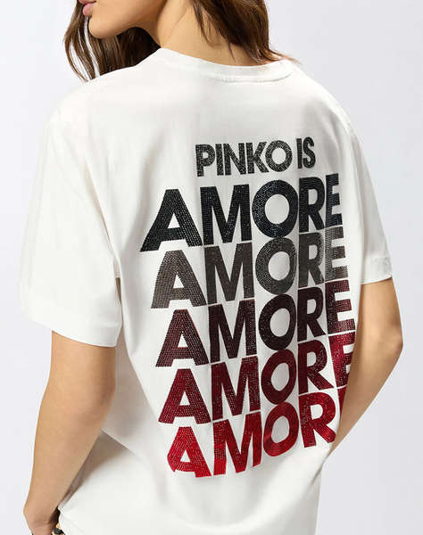 PINKO STREPITOSO T-SHIRT JERSEY LOGO