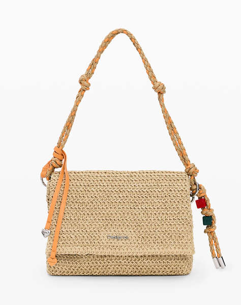 DESIGUAL BAG_HALF LOGO RAFFIA VE WOMEN''S BAG