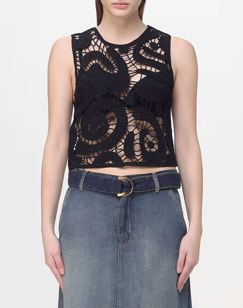 PINKO ERUZIONE TOP CROCHET GEOMETRIC