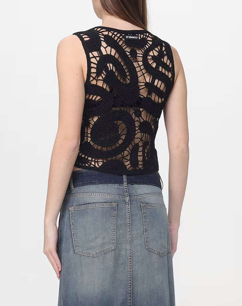 PINKO ERUZIONE TOP CROCHET GEOMETRIC
