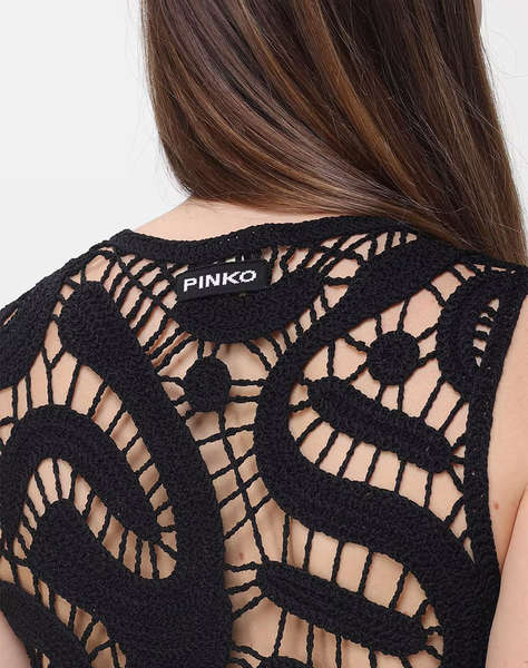 PINKO ERUZIONE TOP CROCHET GEOMETRIC