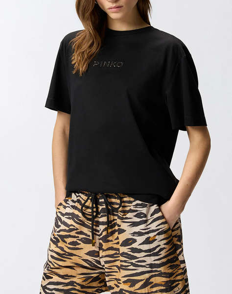 PINKO STREPITOSO T-SHIRT JERSEY LOGO