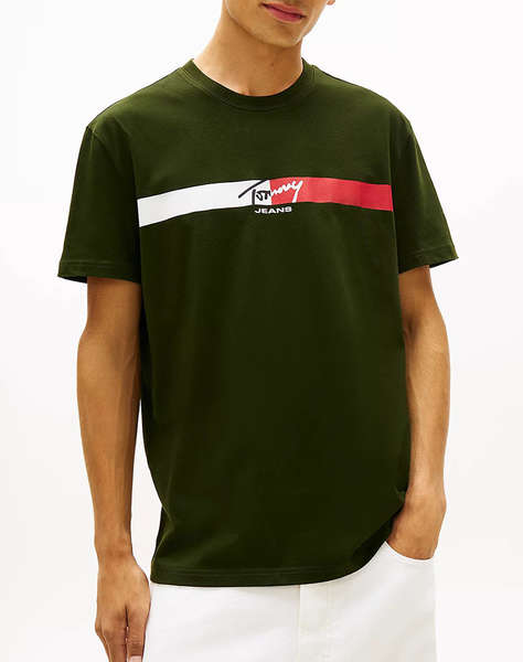 TOMMY JEANS TJM REG SIGNATURE STRIPE T EXT
