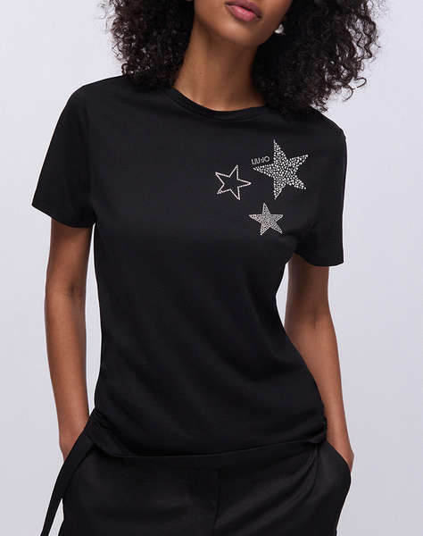 LIU JO WHITE_WA6J09_T-SHIRT MODA M/C ДАМСКА ТЕНИСКА