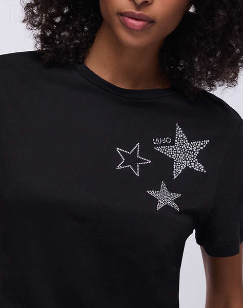 LIU JO WHITE_WA6J09_T-SHIRT MODA M/C ДАМСКА ТЕНИСКА