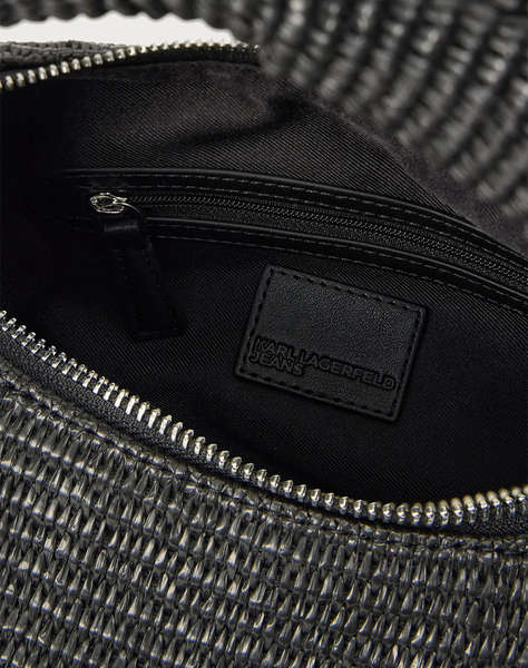 KARL LAGERFELD JEANS KLJ BOX LOGO RAFFIA HOBO