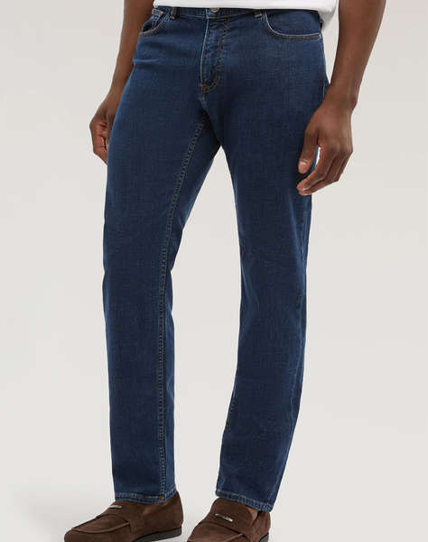 TRUSSARDI 5 POCKET 370 CLOSE - BLUE FLAT STONE WASH DENIM