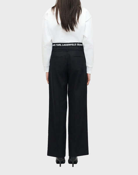 KARL LAGERFELD JEANS KLJ PLEATED LOGO PANT