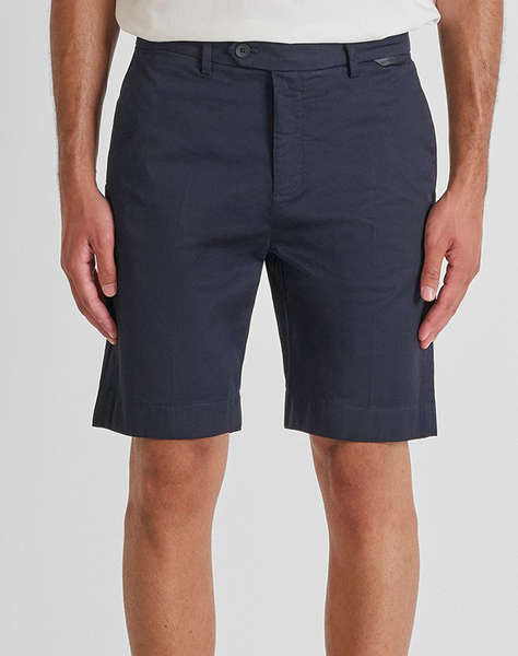 ANTONY MORATO MMSH00225FA800197 MIN OF 6 SHORTS MARK SLIM FIT IN STRETCH TWILL COTTON BLEND FABRIC WITH LOGOED RUBBER FLAG MEN''S SHORTS