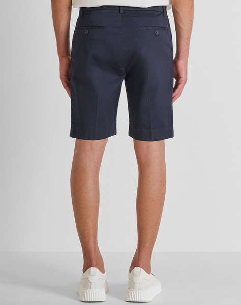 ANTONY MORATO MMSH00225FA800197 MIN OF 6 SHORTS MARK SLIM FIT IN STRETCH TWILL COTTON BLEND FABRIC WITH LOGOED RUBBER FLAG MEN''S SHORTS